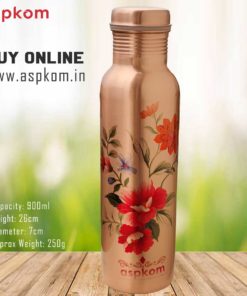 AspKom Copper Bottle, Copper Water Bottle, Ayurvedic Copper, Water Bottle, Copper