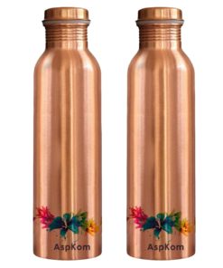 Copper Bottle, Water Bottle, Set of 2, 750 ML Copper Bottle