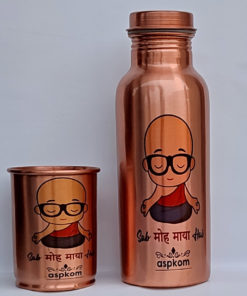 Copper, Water Bottle, Copper Bottle, Cartoon Printed