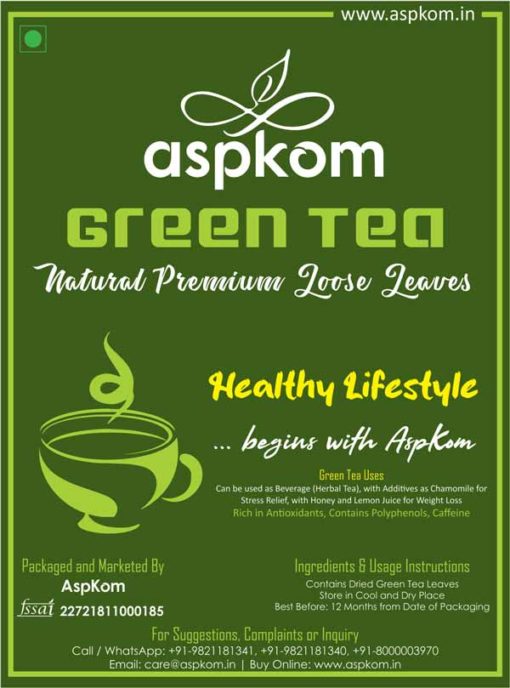 Green Tea, Herbal Tea, AspKom, Loose Green Tea Leaves, Natural Green Tea