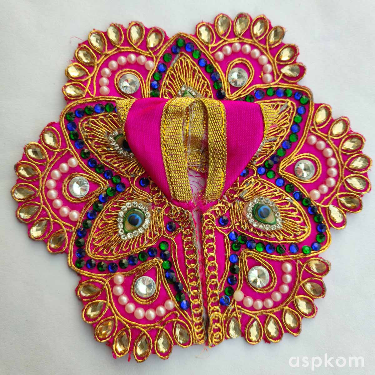 Swastikunj Laddu Gopal/Kanha Ji Handmade Designer Radha Krishna Dress  (Size: 5 No.)