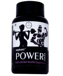 AspKom Power Maxx (60 Capsules) | Weight Gainer Health Supplement | Stress Relief, Weight Gain, Amplify Exercise Performance | Dietary Supplement for Energetic and Active Lifestyle | For Gym, Yoga Enthusiasts