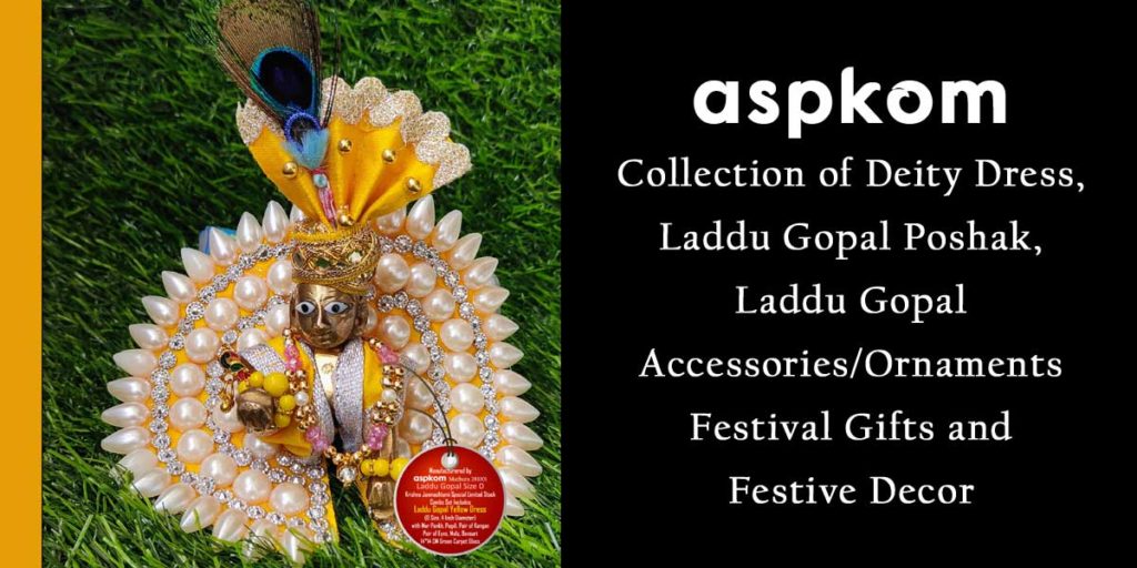 AspKom, Laddu Gopal Dress, Janmasthami Decor, Diwali Decor, Navratri Gifts
